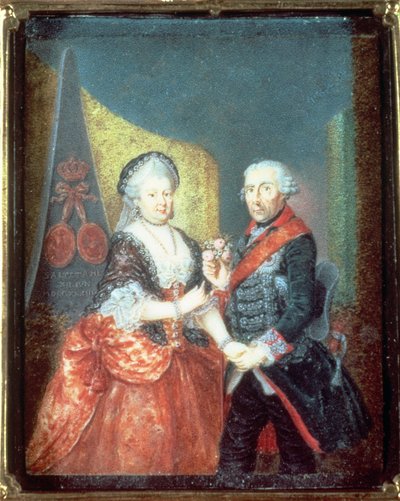 King Frederick II and his Wife, Elizabeth Christine, 1758 by Anton Friedrich Konig